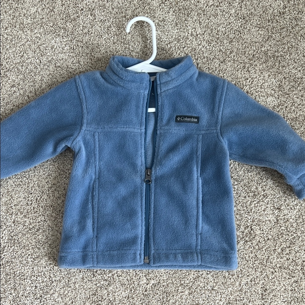 Columbia Soft Blue Fleece Jacket- 6-12 M